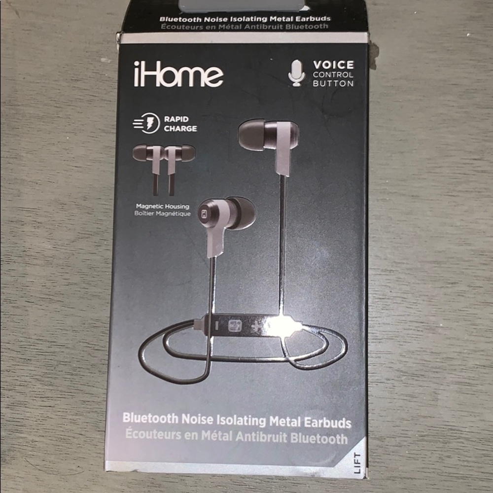 iHome Bluetooth Noise Isolating Metal Earbuds